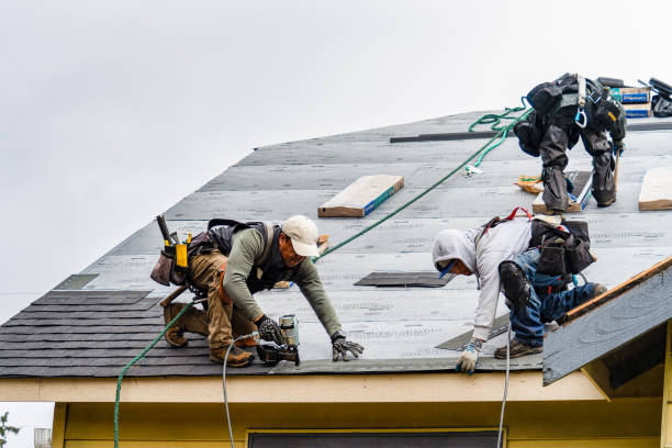 Professional Roofing technician working in Montague, MI